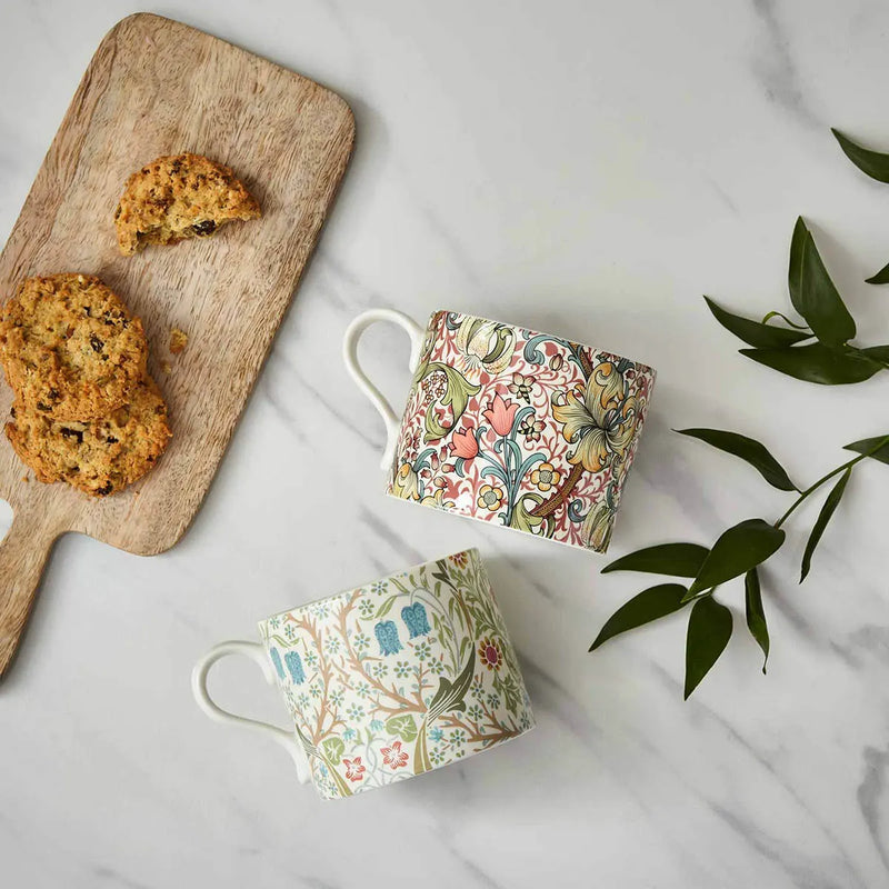 William Morris & Co - Mugs S/2 Blackthrn & Gldn Lily - 12 oz