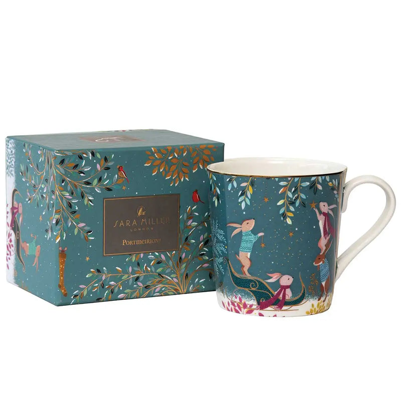Sara Miller - Woodland - Mug 12Oz. Rabbit Sleigh