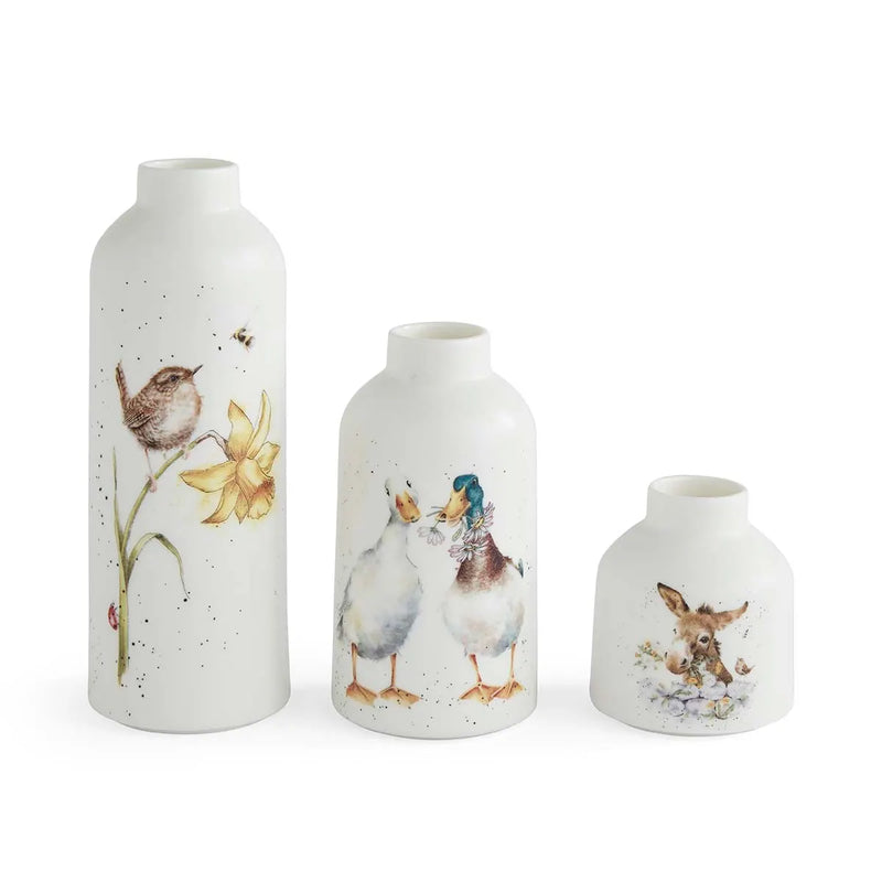 Royal Worcester - Wrendale - SET OF 3 VASES