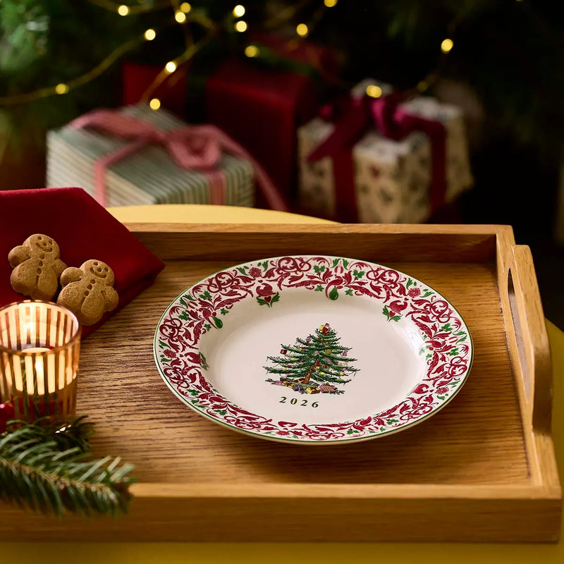 Spode - Christmas Tree Tartan - ANNUAL COLLECTOR PLATE 8" 2026
