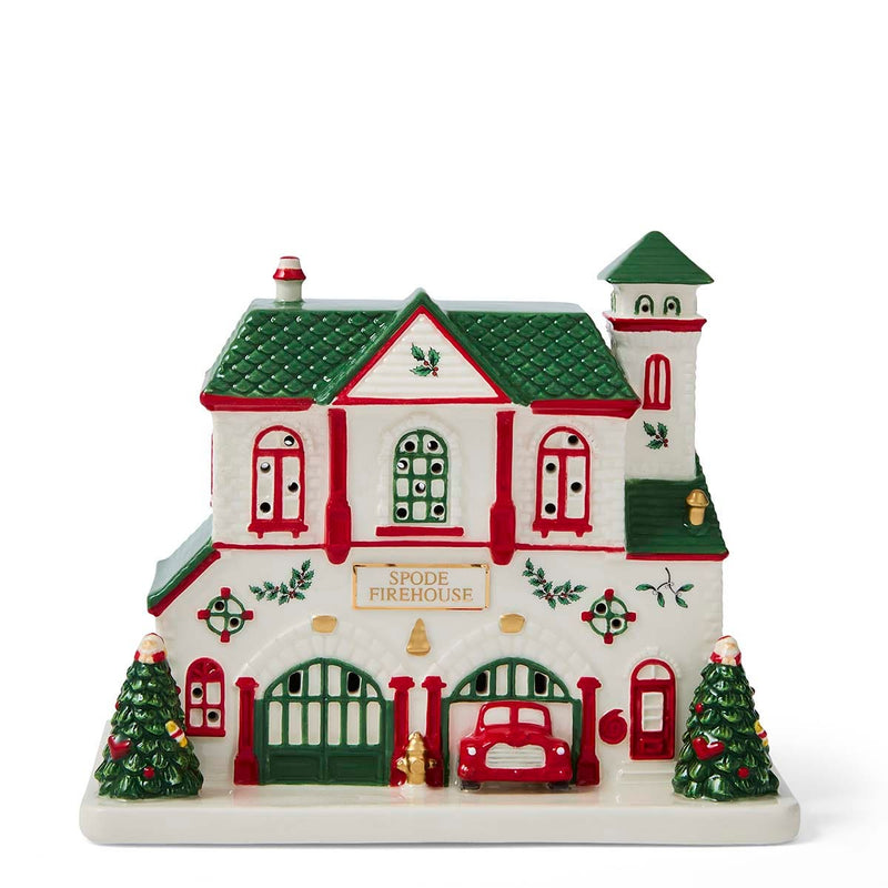 Spode Christmas Tree Village Fire Station decoration