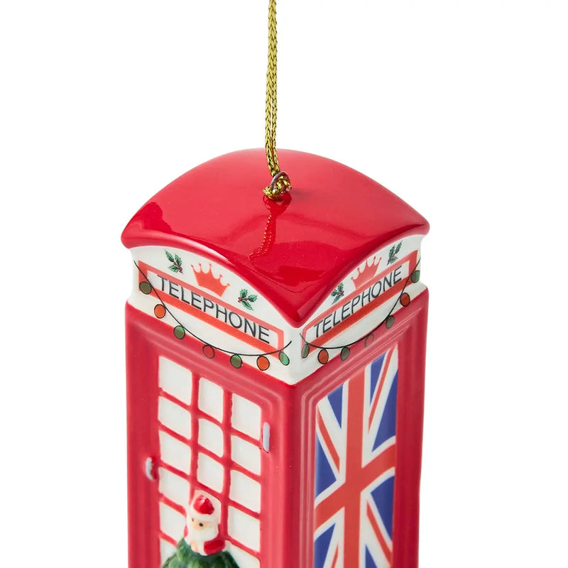 Spode - Christmas Tree - British Phone Box Ornament