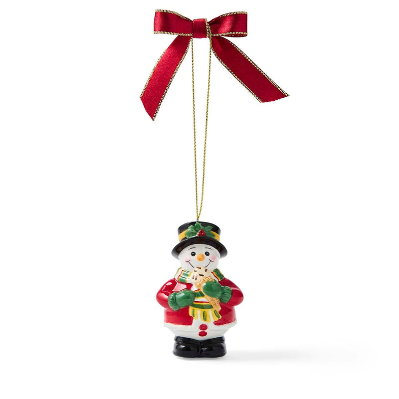 Spode Christmas Tree snowman with ice cream ornament
