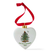 Spode Christmas Tree 2026 heart ornament alternate view