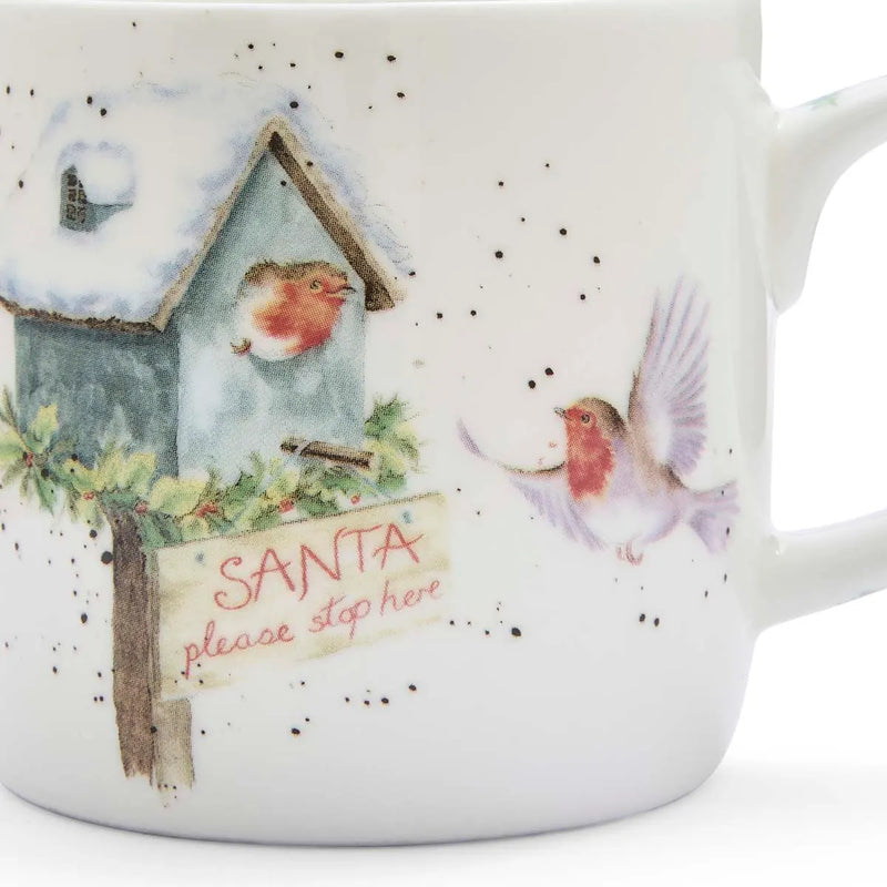 Royal Worcester - Wrendale - SANTA STOP HERE MUG 11OZ