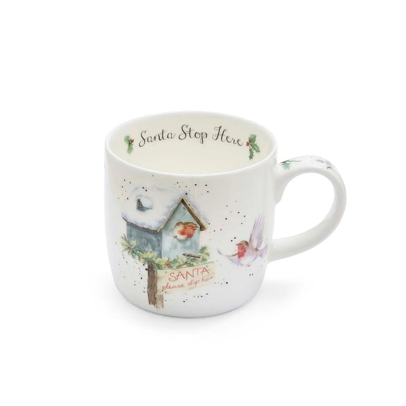 Royal Worcester - Wrendale - SANTA STOP HERE MUG 11OZ