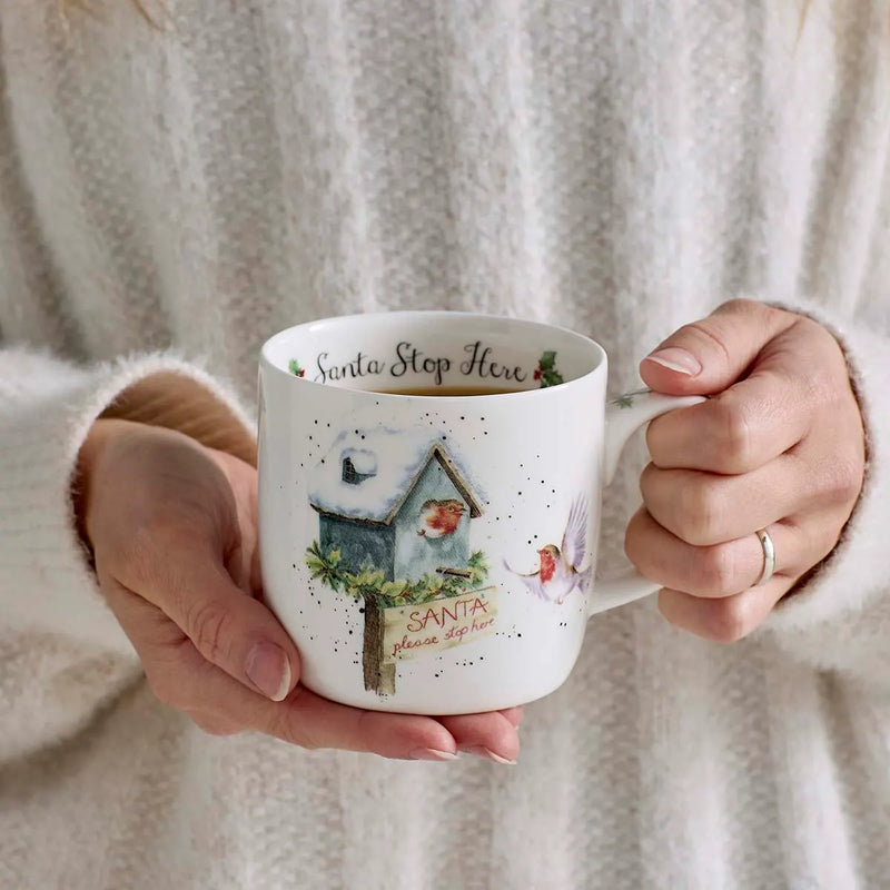 Royal Worcester - Wrendale - SANTA STOP HERE MUG 11OZ