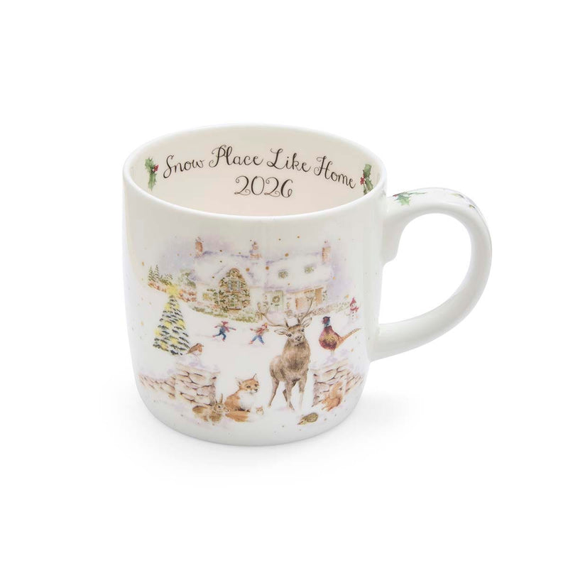 Royal Worcester Wrendale Snow Place Like Home 2026 annual mug