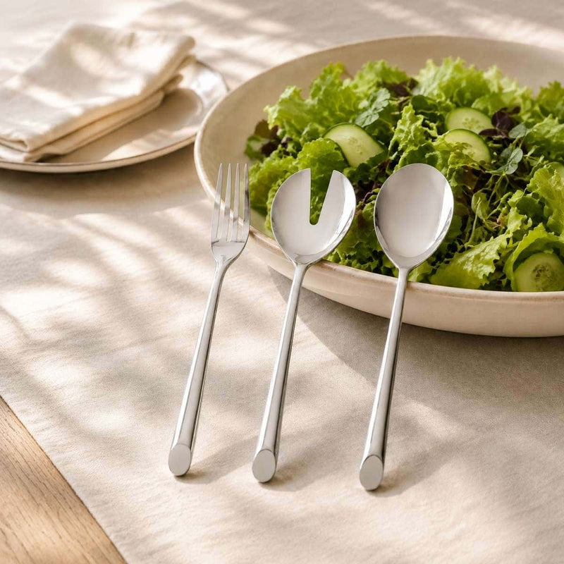 Nambé Frond 3-Piece Hostess Set in a display setting; other items shown are sold separately.