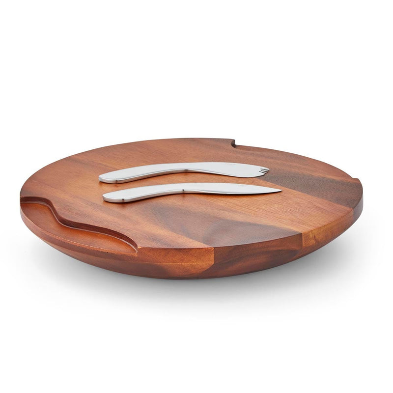 Nambé Cheese Block with Knife and Spreader - product view