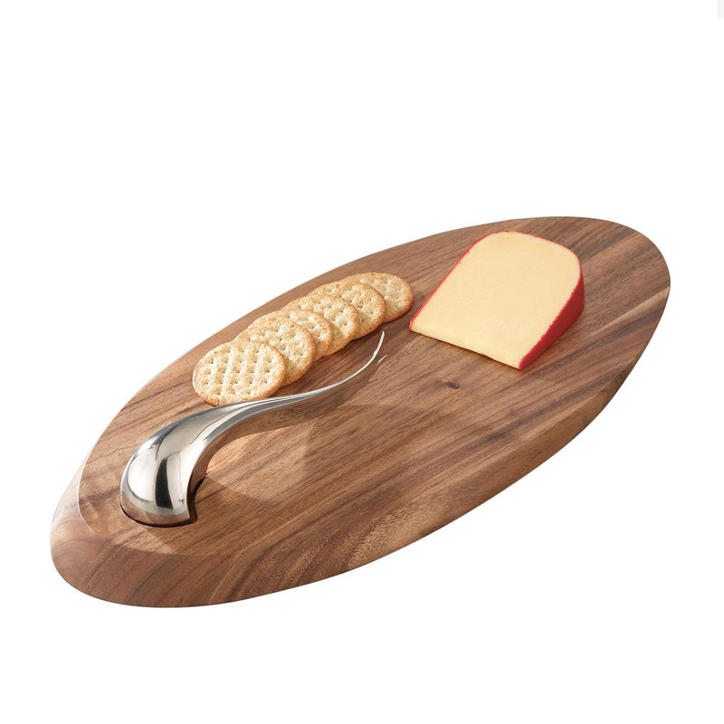 Nambé - Swoop Cheese Board with Knife - view 6