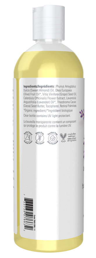 Now - Lavender - Almond Massage Oil 473 mL