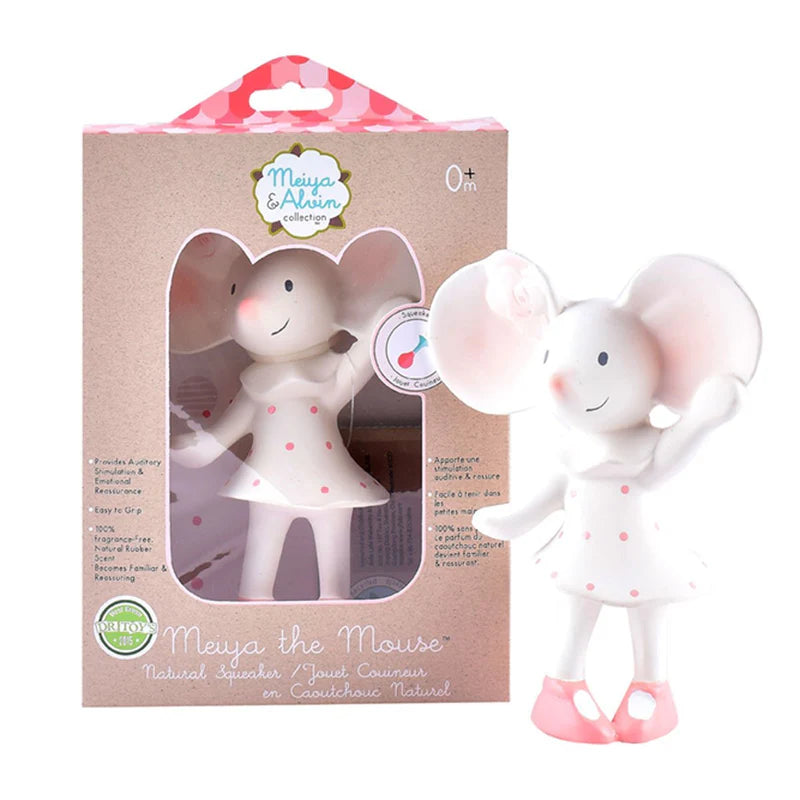 TIKIRI - MEIYA THE MOUSE NATURAL RUBBER SQUEAKER 6.7"H