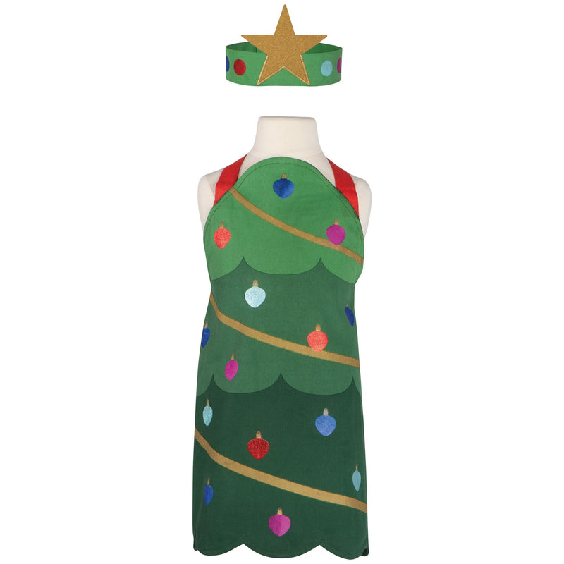Jubilee - Xmas Tree Christmas Kid's Apron and Hat Set