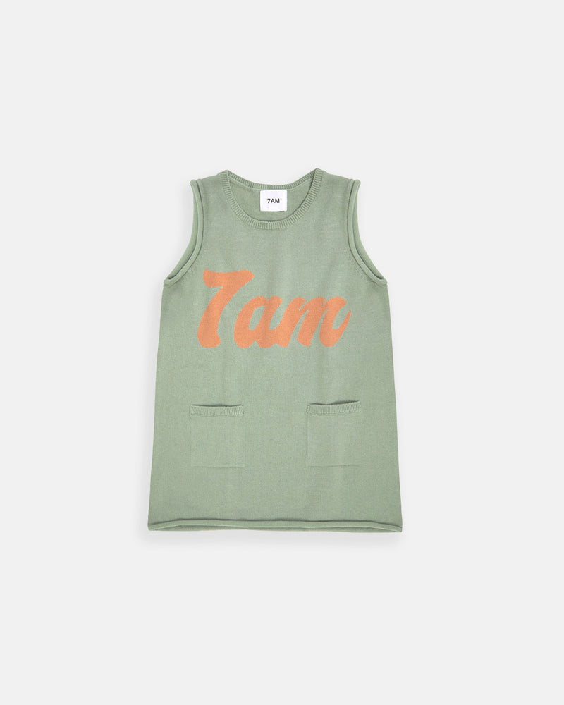 7AM - 7AM Logo Boxy Cotton Dress