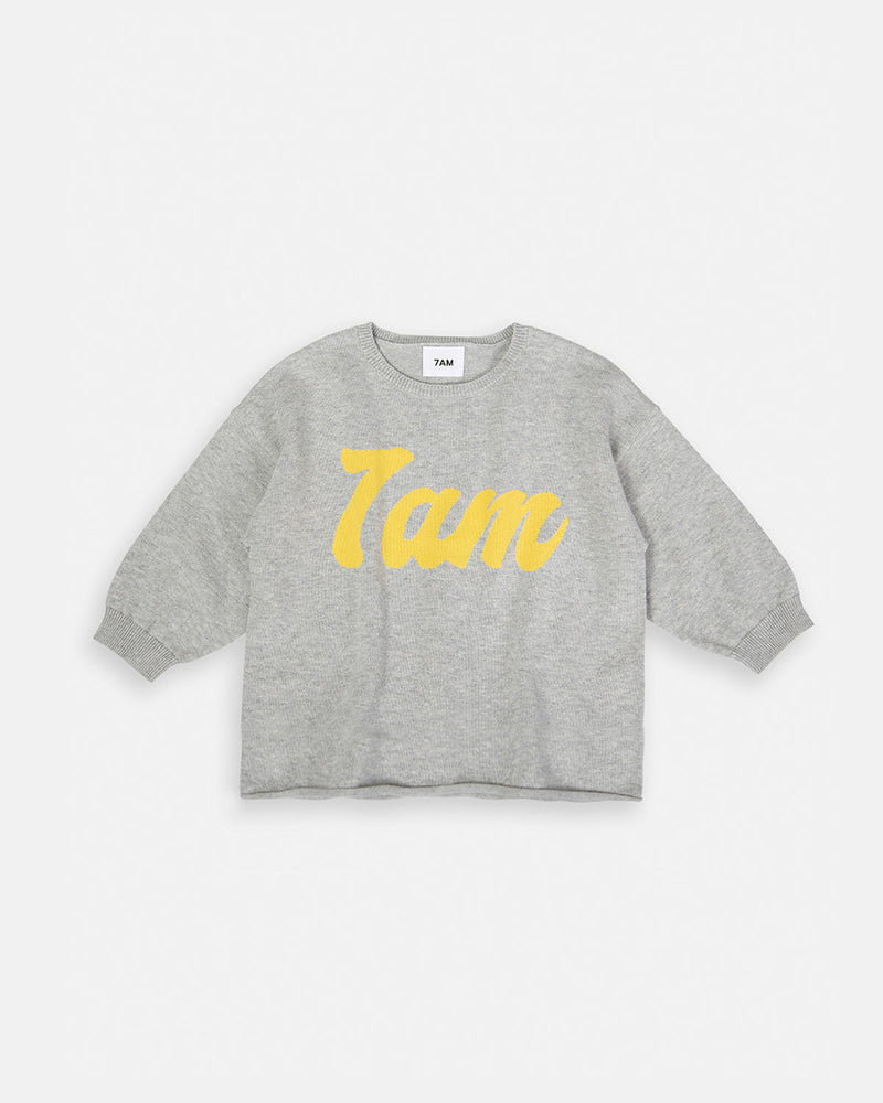 7AM - 7AM Logo Boxy Long Sleeve Top