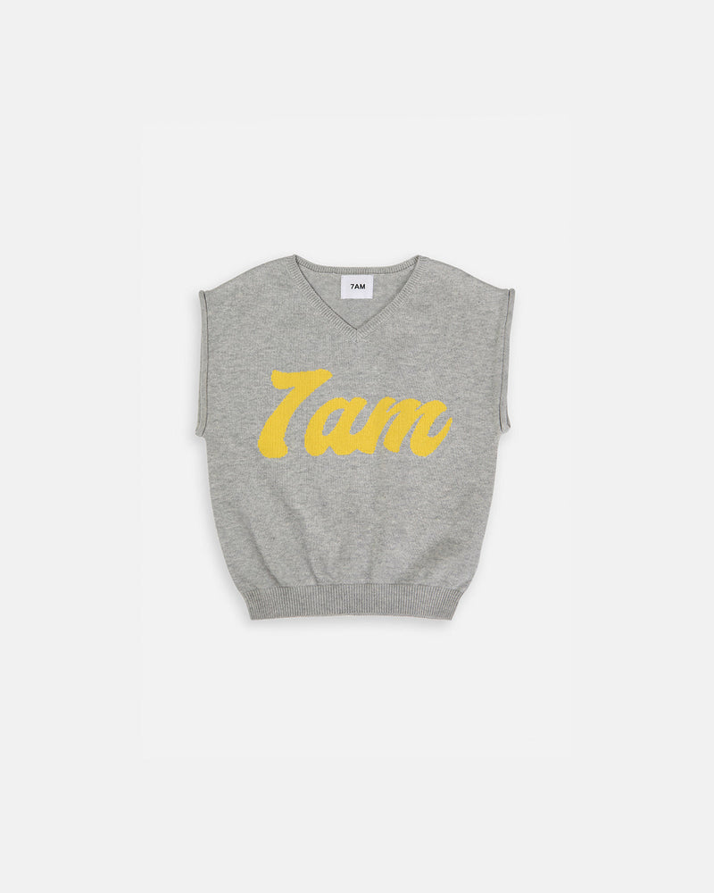 7AM - 7AM Logo Boxy V-Neck Vest