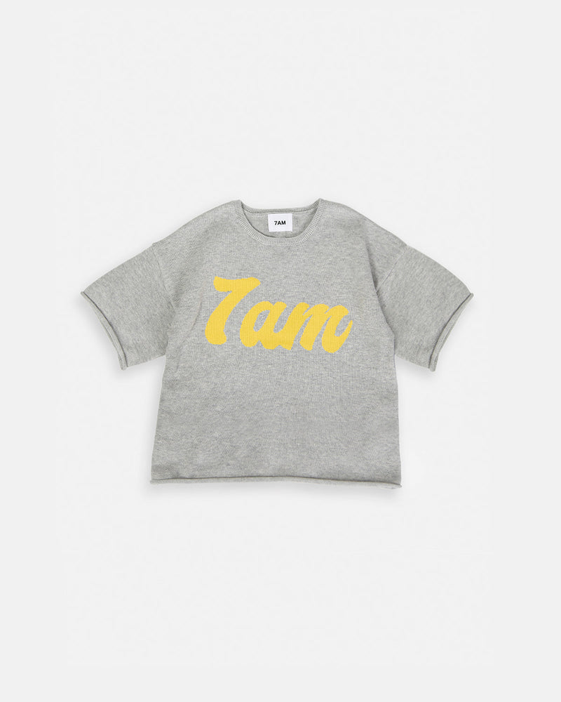 7AM - Tee Boxy - Heather Grey - 18-24M