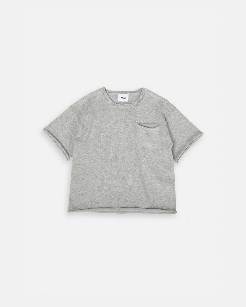 7AM - Boxy Cotton Tee Pocket
