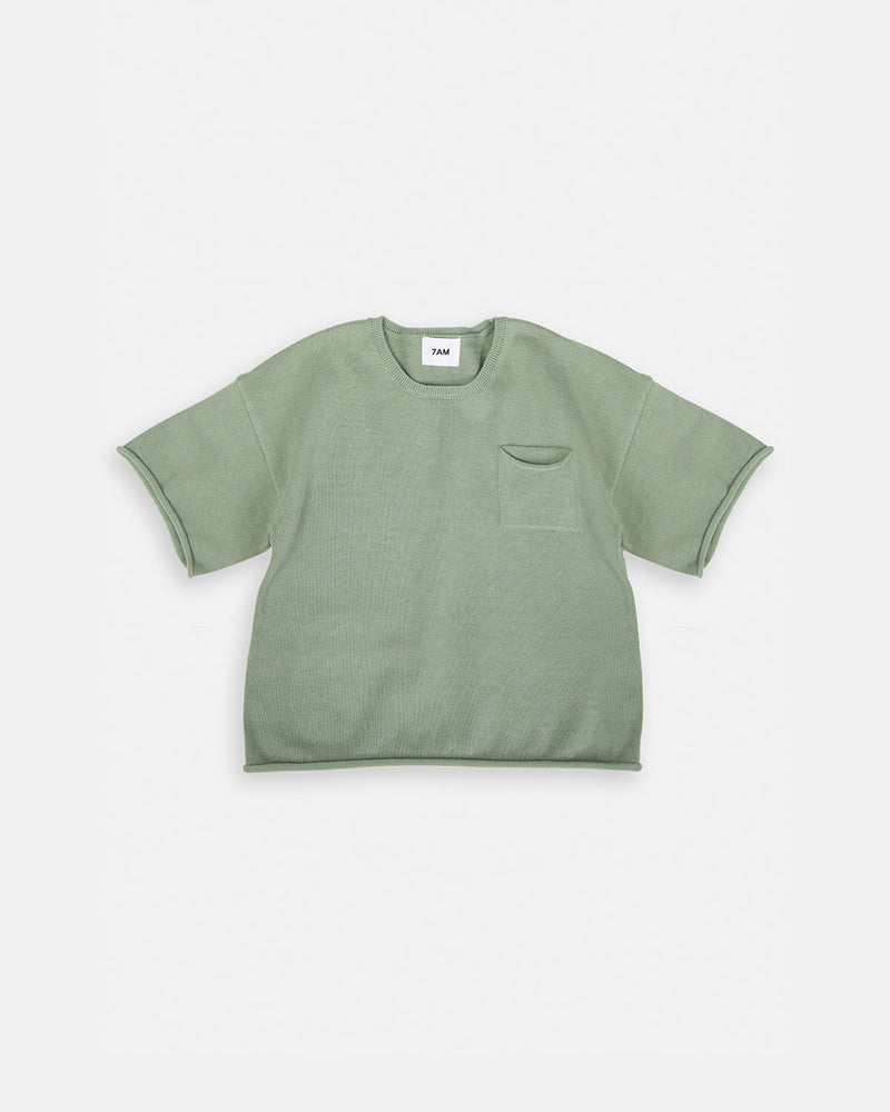 7AM - Boxy Cotton Tee Pocket