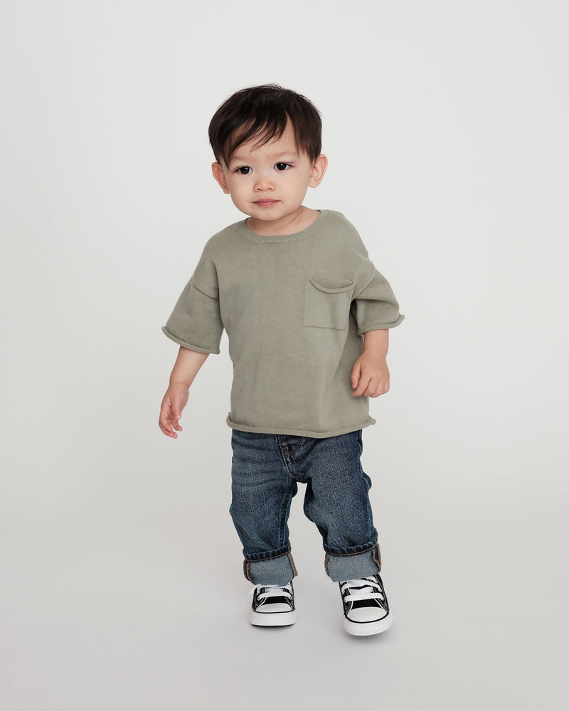 7AM - Boxy Cotton Tee Pocket