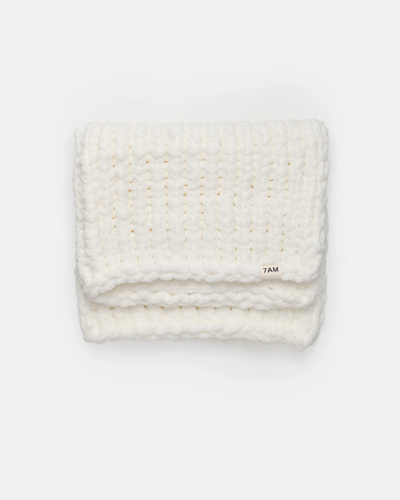Hand-Knit Chenille Throw