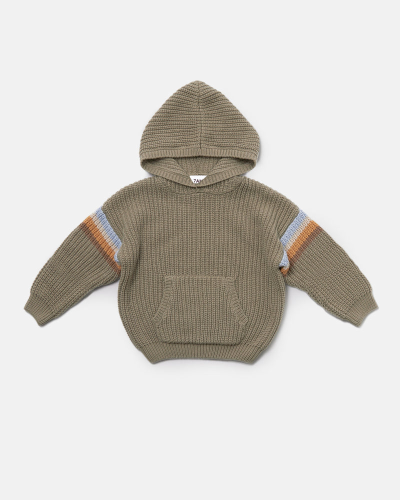7AM - Hooded Boxy Sweater - Chunky