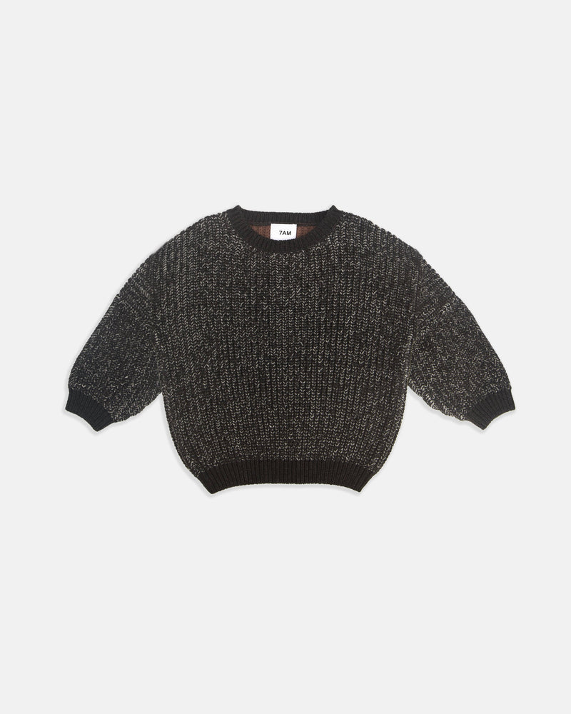 7AM - Long Sleeve Boxy Sweater - Chunky