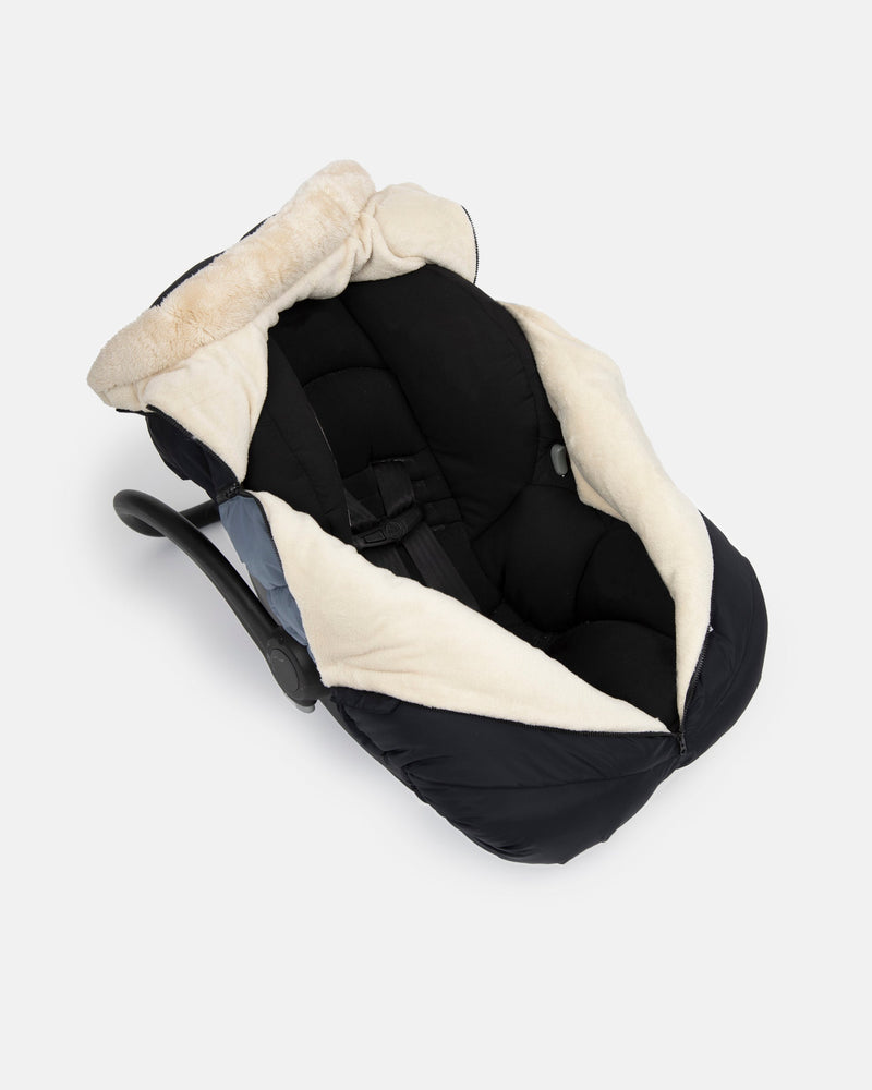 7AM - Car Seat Cover Cocoon - Black, Ash Blue - 0-12M