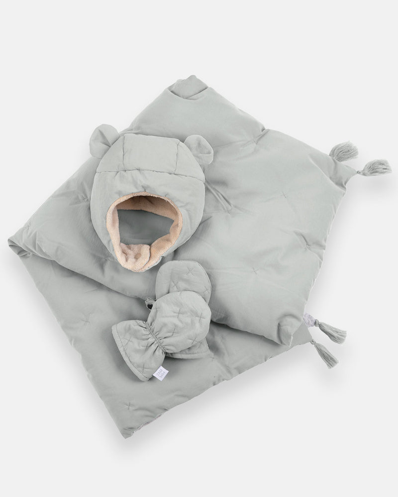 7AM - Cub Set - Airy | Mitten, Hat & Blanket