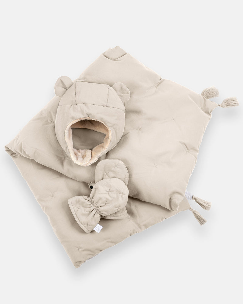 7AM - Cub Set - Airy | Mitten, Hat & Blanket