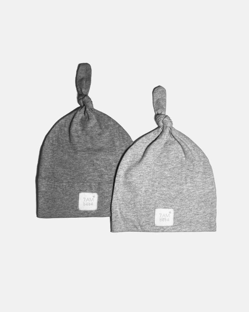 7AM Enfant - Bonnet à nœud en coton - Lot de 2