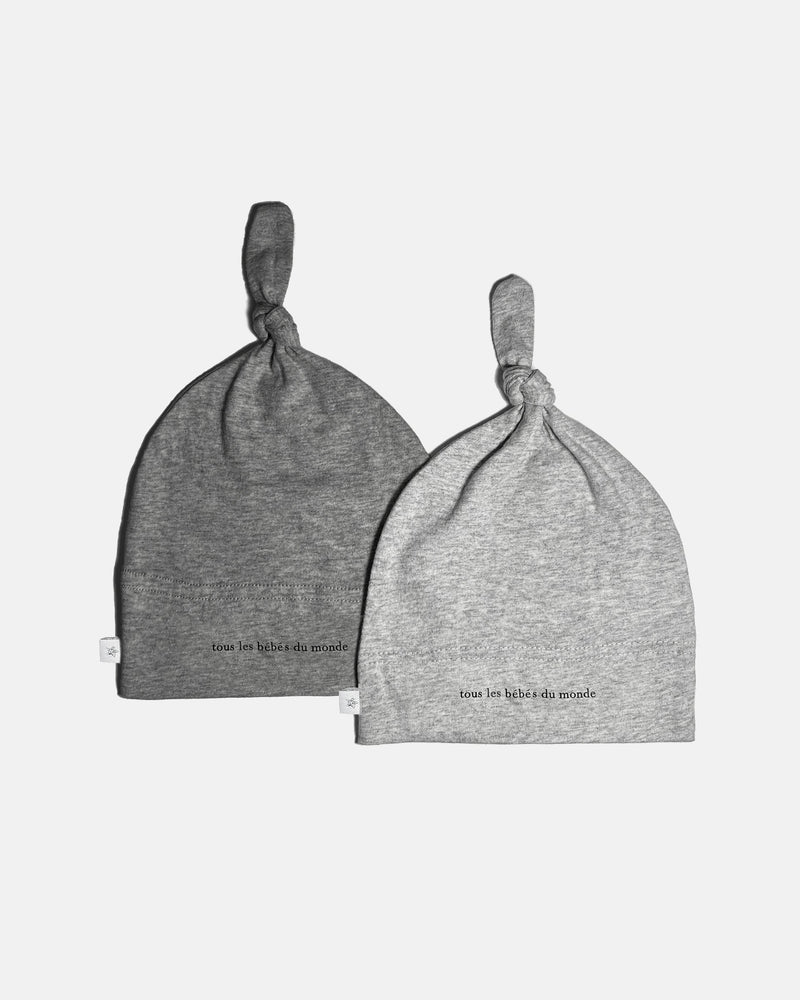 7AM Enfant - Bonnet à nœud en coton - Lot de 2