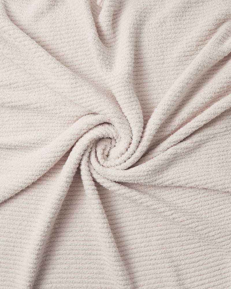 7AM - Cushy Ribbed Blanket - Fuzzy