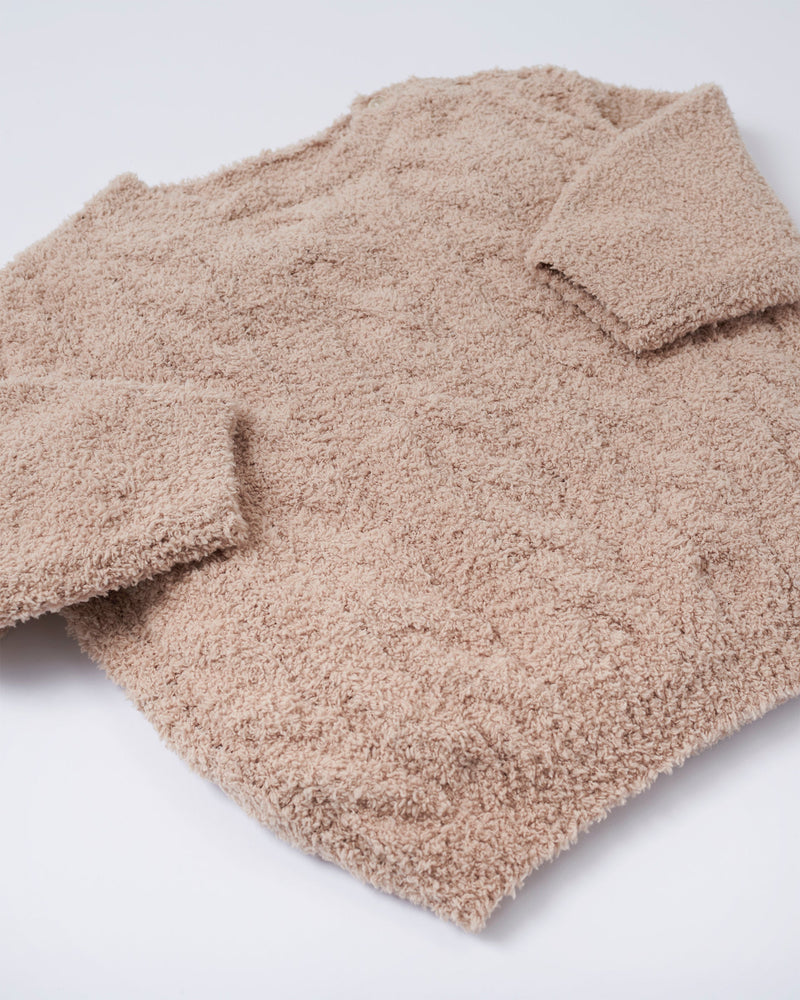 7AM - Boxy Cable Sweater - Fuzzy