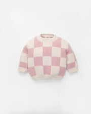 Boxy Sweater • Checkers Fuzzy