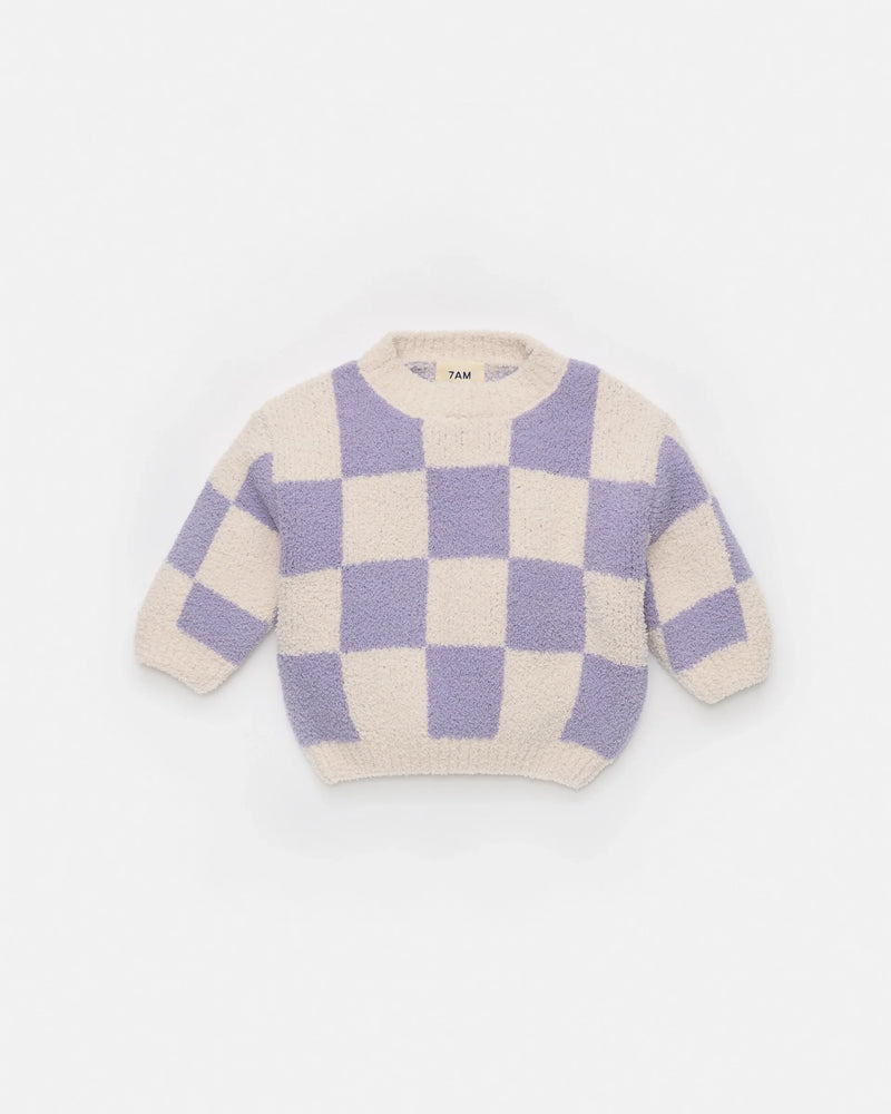 Boxy Sweater • Checkers Fuzzy