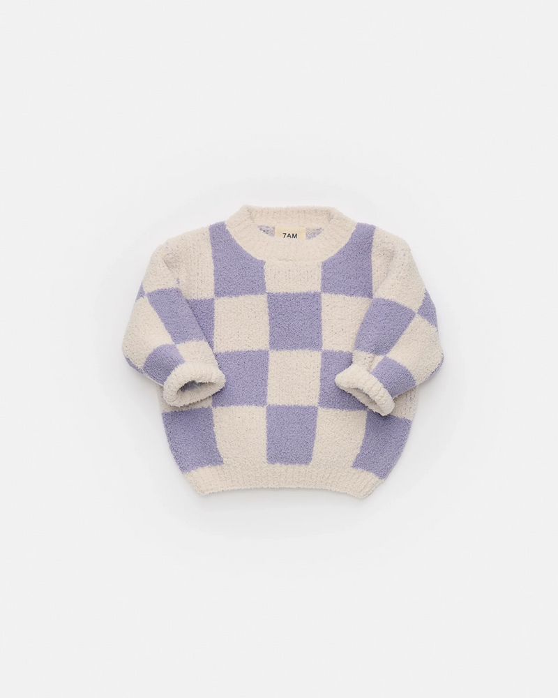Boxy Sweater • Checkers Fuzzy