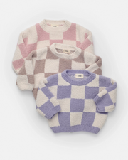 Boxy Sweater • Checkers Fuzzy