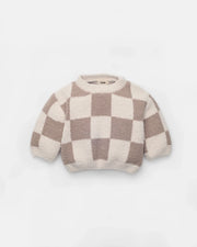 Boxy Sweater • Checkers Fuzzy