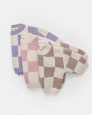 Boxy Sweater • Checkers Fuzzy