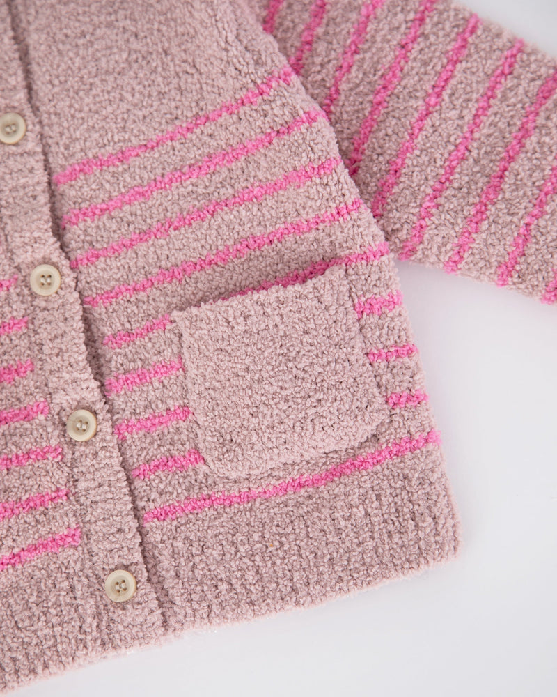 7AM - Cardigan & Camisole Set - Fuzzy