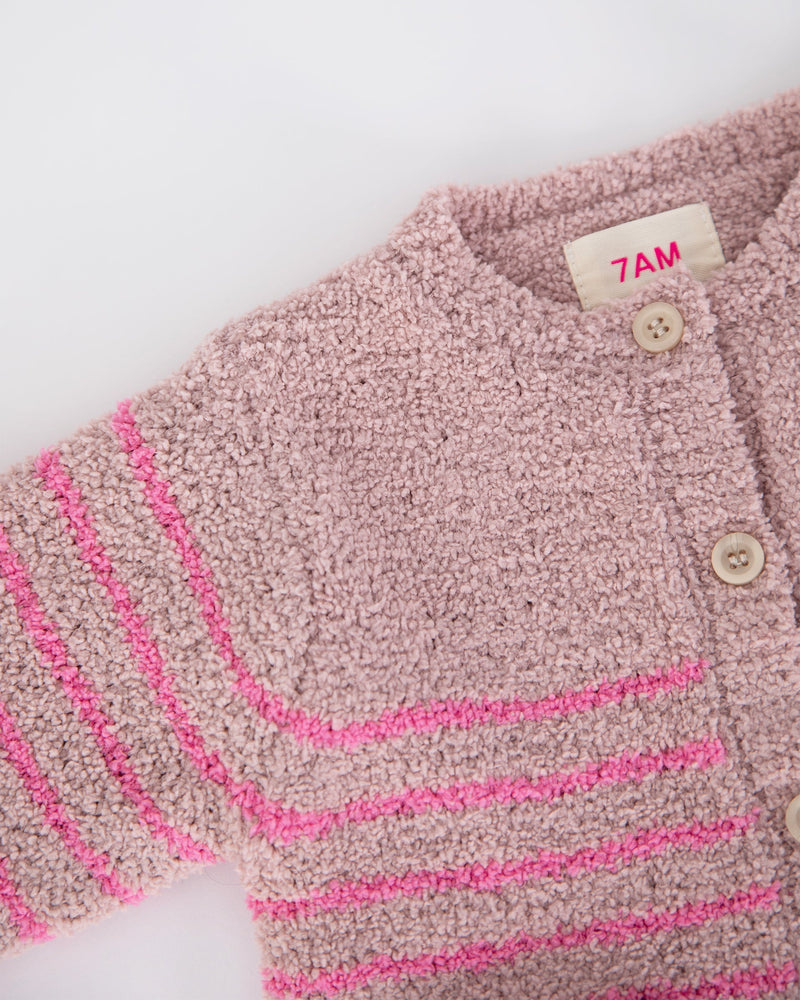 7AM - Cardigan & Camisole Set - Fuzzy