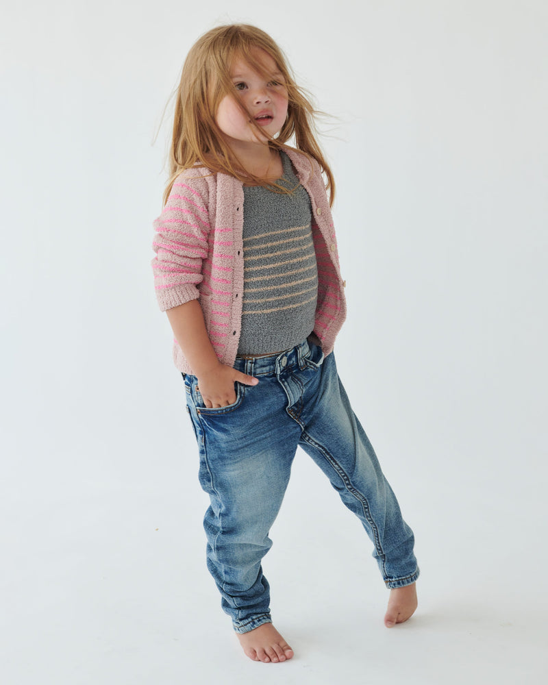 7AM - Cardigan & Camisole Set - Fuzzy