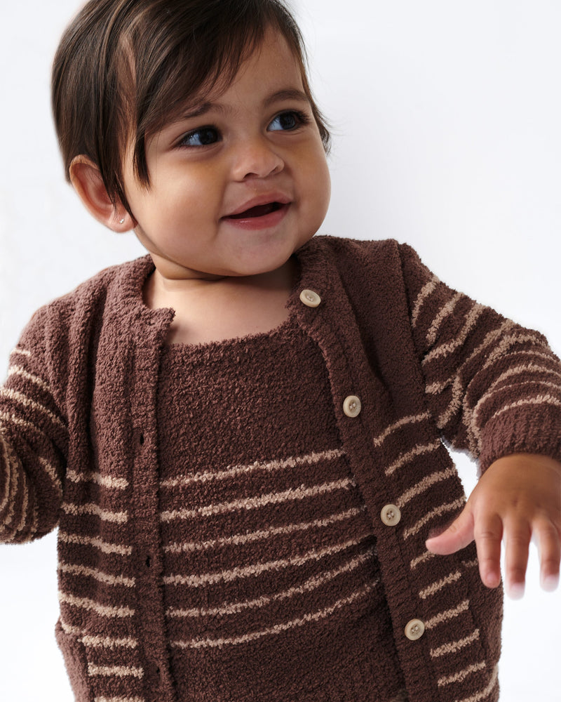 7AM - Cardigan & Camisole Set - Fuzzy