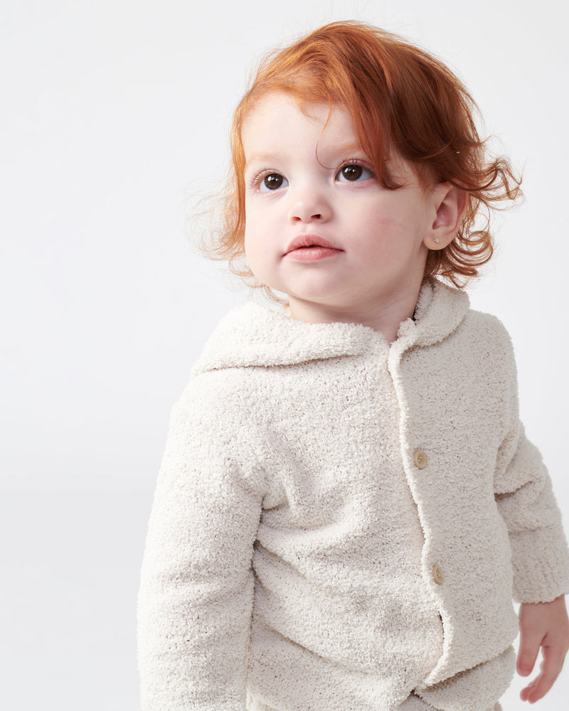 7AM - Hooded Cardigan - Fuzzy