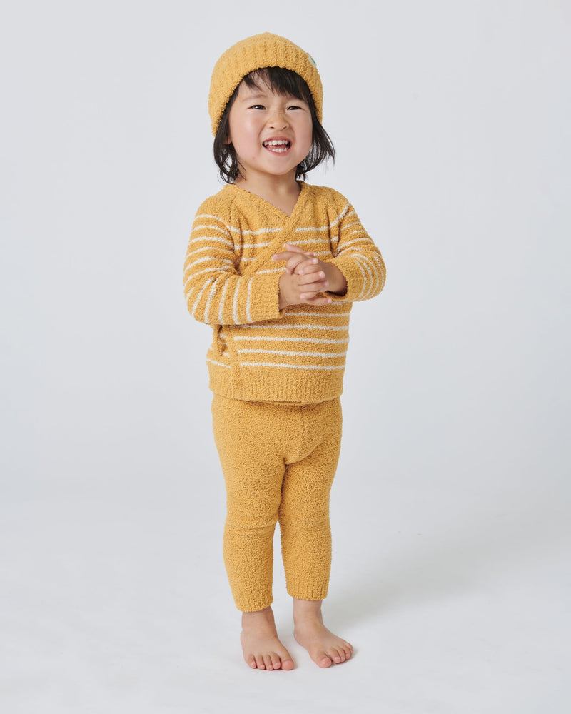 7AM - Wrap Top - Fuzzy - Amber, Ecru - 0-3M