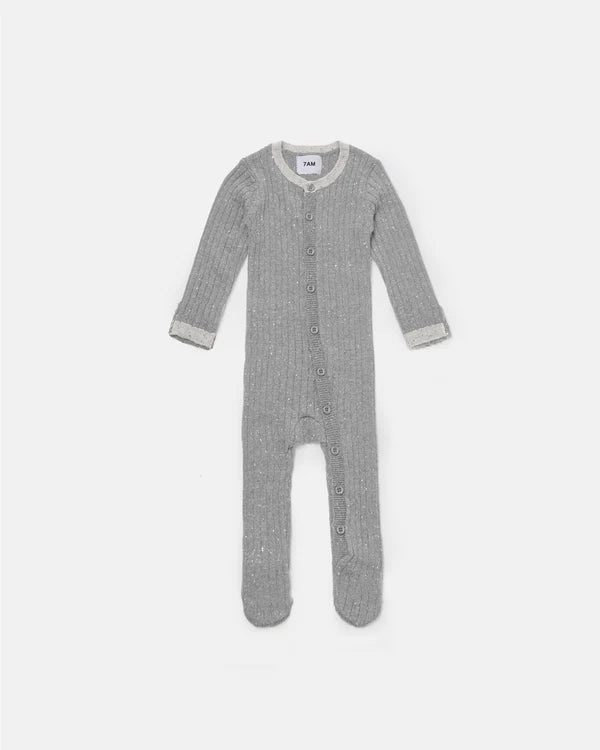 7AM - Long Sleeve Jumpsuit Footie - Hug Me