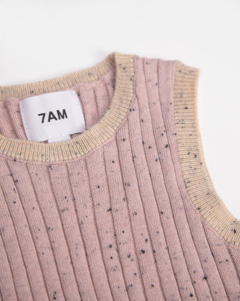 7AM - Tank Top - Hug Me - Ash Rose - 18-24M