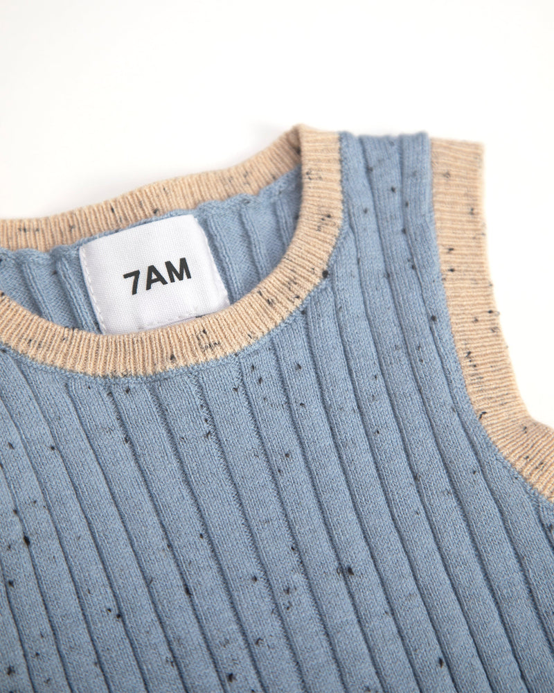 7AM - Tank Top - Hug Me - Lake Blue - 18-24M